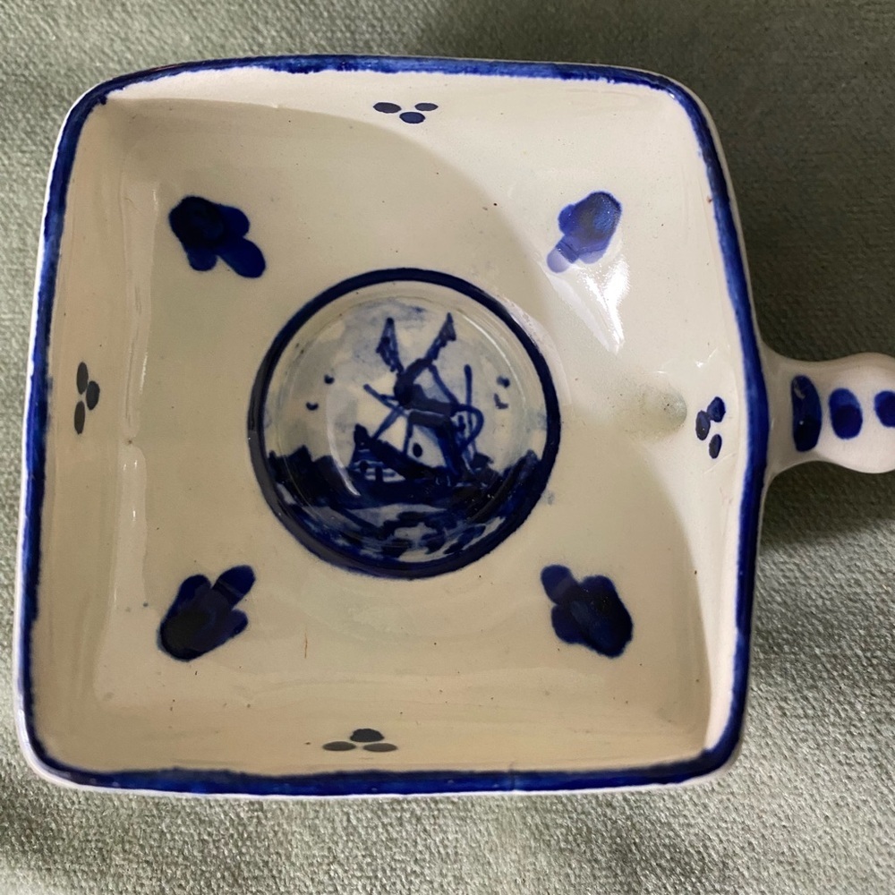 Tea cup 22 Delfts made in Hulland windmill blue white #15